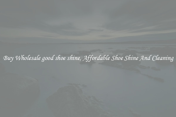 Buy Wholesale good shoe shine, Affordable Shoe Shine And Cleaning