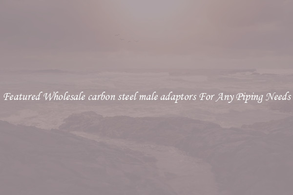 Featured Wholesale carbon steel male adaptors For Any Piping Needs