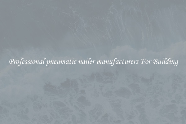 Professional pneumatic nailer manufacturers For Building
