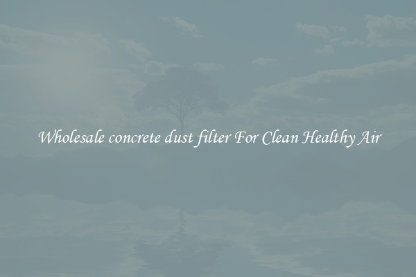Wholesale concrete dust filter For Clean Healthy Air