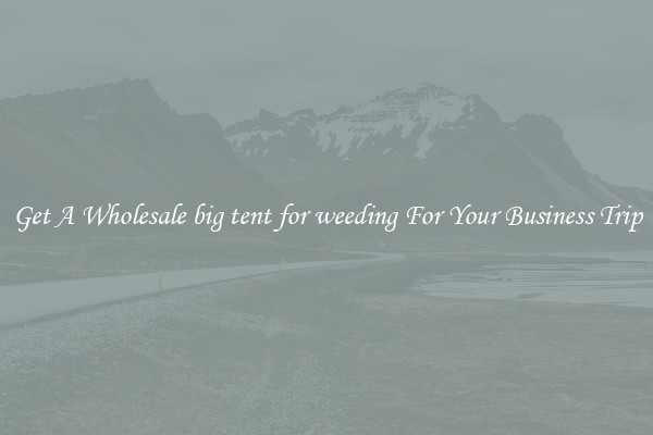 Get A Wholesale big tent for weeding For Your Business Trip