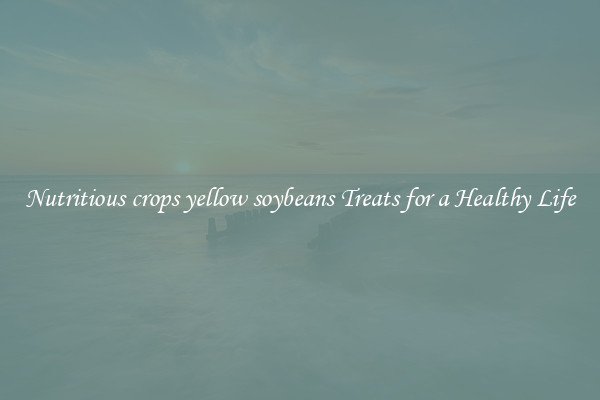 Nutritious crops yellow soybeans Treats for a Healthy Life