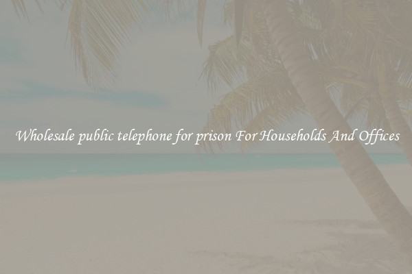 Wholesale public telephone for prison For Households And Offices