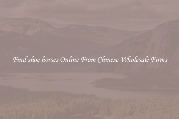 Find shoe horses Online From Chinese Wholesale Firms