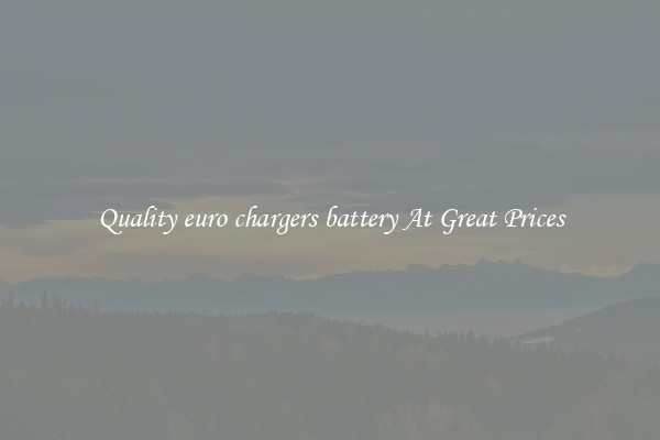 Quality euro chargers battery At Great Prices