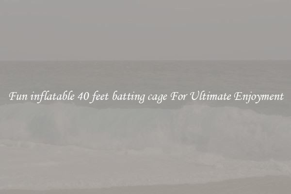 Fun inflatable 40 feet batting cage For Ultimate Enjoyment
