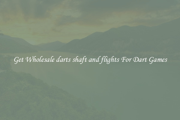 Get Wholesale darts shaft and flights For Dart Games